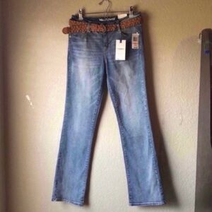 New Wallflower Jeans Women’s Bootcut Denim Blue Jeans & Belt Juniors 7/28 Reg